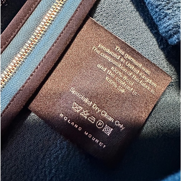 REVOLVE DRESS Roland Mouret One Shoulder Sheath Mini Dress Blue/Teal SZ SMALL - Picture 10 of 16